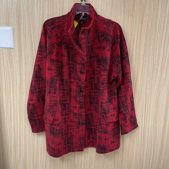 Fenini Jackets & Blazers - Fenini Red Cardigan Size XL